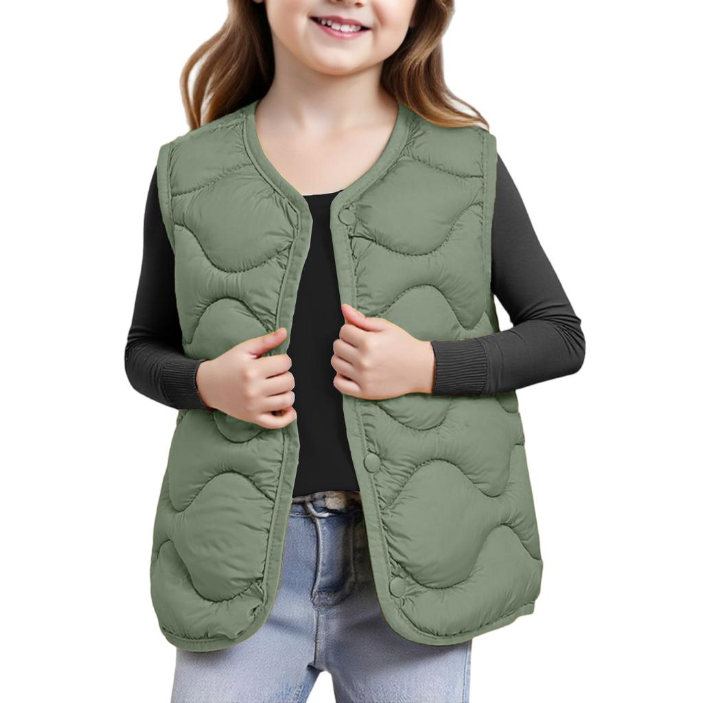 Kids' Winter Vest - Cotton Padded Sleeveless Jacket