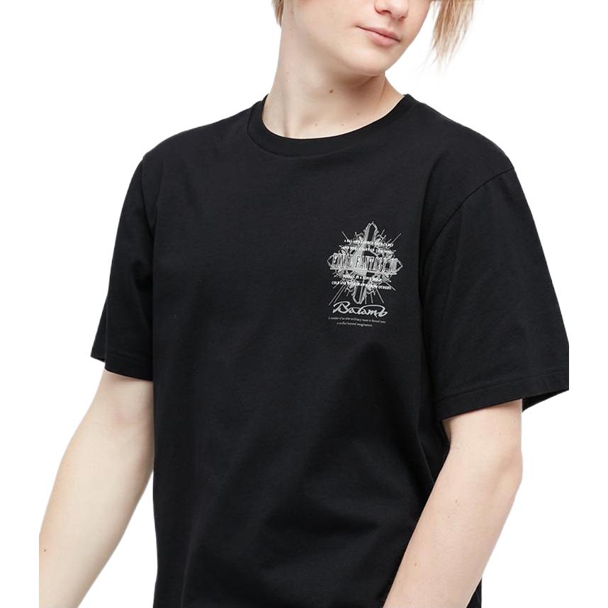 Uniqlo T-shirt Stampata Personaggio Gioco Cartoon Final Fantasy VII Unisex Top Nero 449081-09