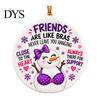 Hanging Decorations for Fireplace Funny Friendship Christmas Pendant, Durable Acrylic Ornament, Creative Xmas Festive Indoor Outdoor Ornaments