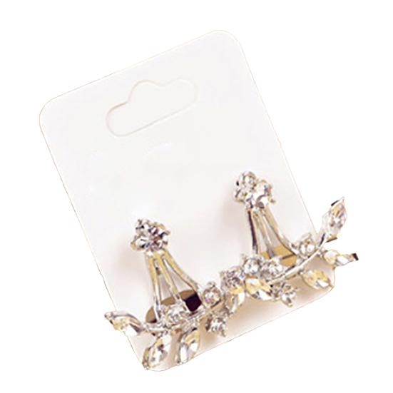 1 Pair Women Earrings Attractive Jewelry Gift Mini Women Rhinestone Ear Studs for Wedding