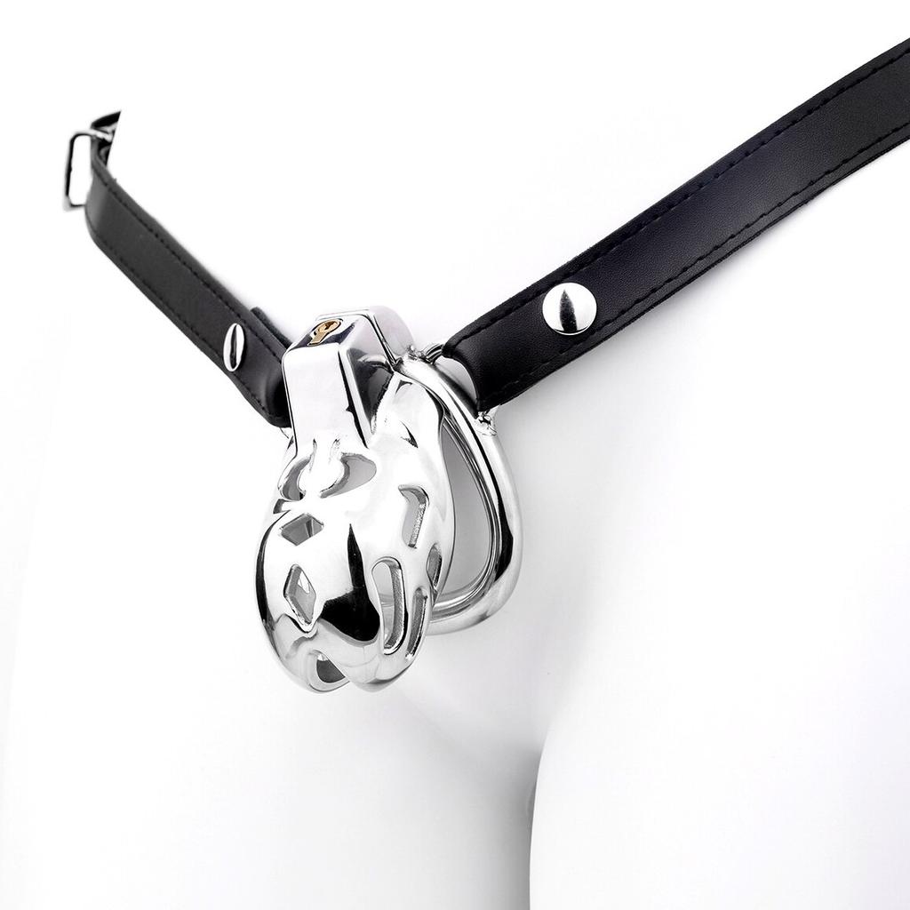 Wearable Male Chastity Lock Stainless Steel Metal CB Lock Penis Cage Slave Sex Toy Cock Ring Chastity Belt BDSM