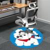 1PC Puppy Love Office Round Area Rug, Mat Suitable For Office, Under Office Chairs Bedroom Living Room Home Decor, Room Deco