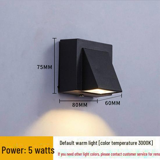 

Водонепроницаемый уличный настенный светильник для двора виллы, балкона и террасы Warm Light 3000K