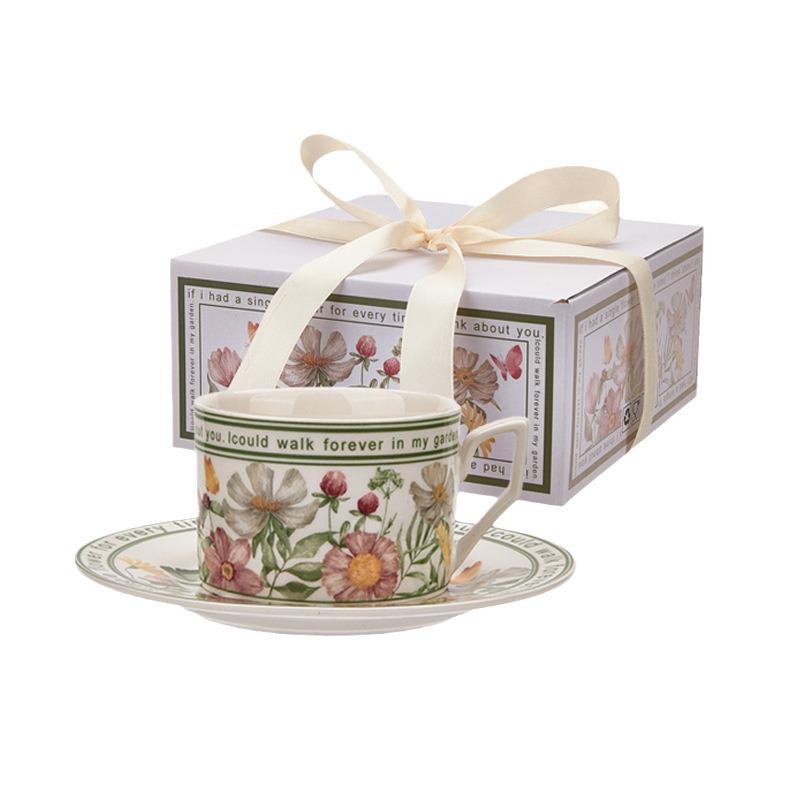 Handmade Ceramic Sunflower Blooms Tea and Coffee Cup Set