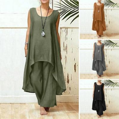 Elbise Pantolon Takım Trend Günlük Bol Büyük Beden Yelek Kadın Giyim