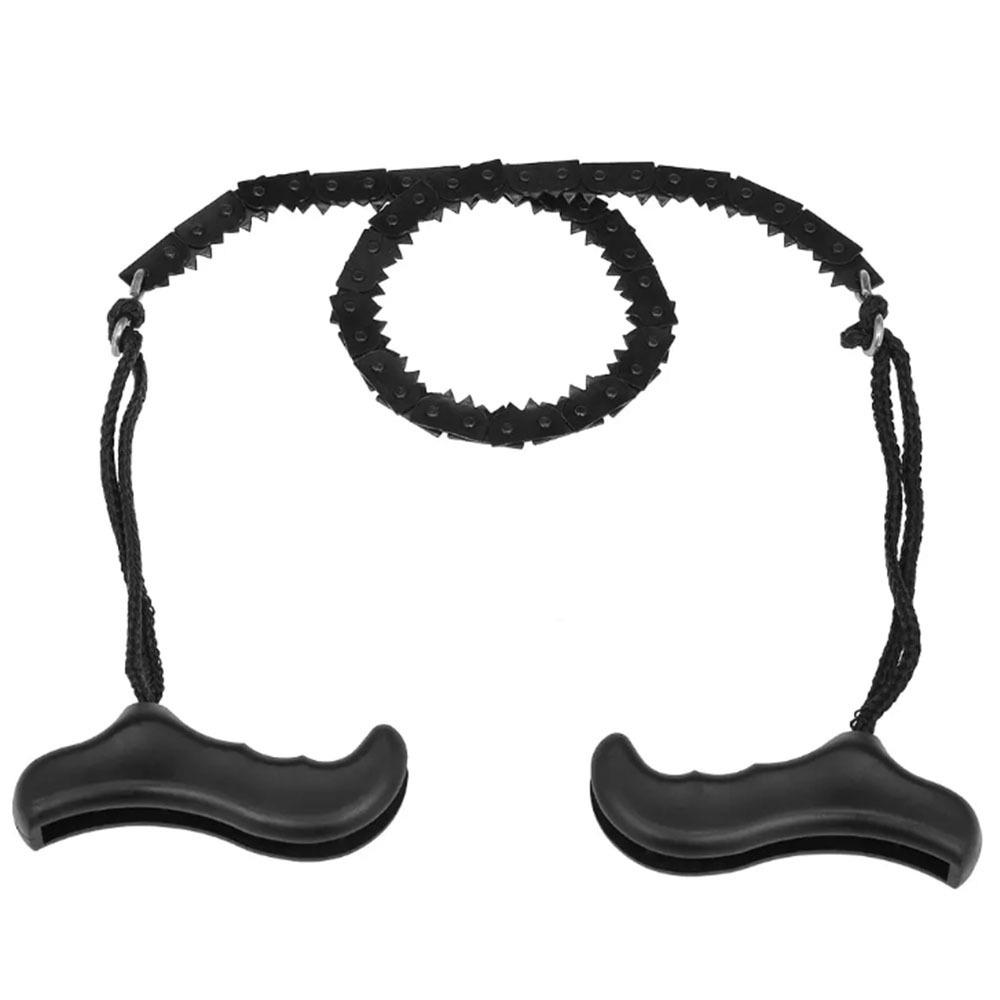 Portable Outdoor Pocket Wire Saw with Plastic Handles - Survival Chainsaw for Camping and Logging