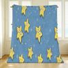 Star Cartoon Flannel Fleece Blanket – Lightweight, Soft Cozy & Warm, Perfect for Home, Couch Napping, Bay Window Decor, Christmas & Halloween