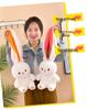 Strawberry Rabbit Plush Toy - Carrot Rabbit Cushion Doll, Perfect Children's Day Gift for Girlfriend