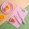 Non-slip Plastic Kitchen Knife for Cutting Fruits, Knife Set for Chopping Vegetables, Chopping Board, and Baby Food Set.