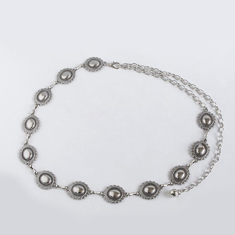 Retro Embellished Metal Waist Belt With Water Dots For Adult Women Jewelry Summer
