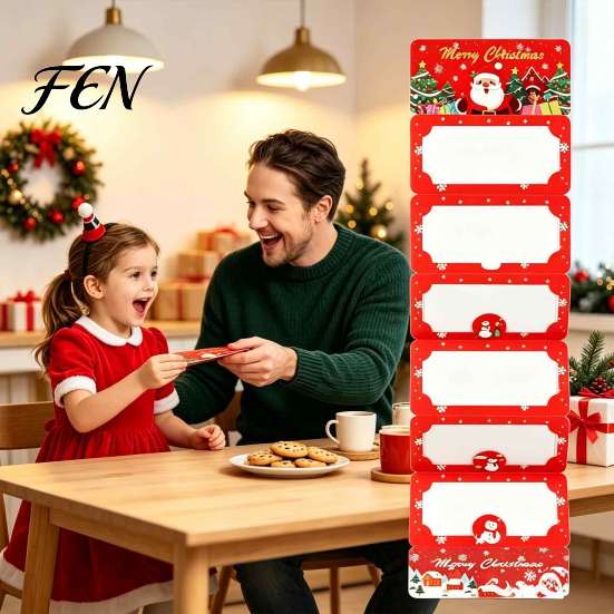 Surprise Money Gift Box Christmas Cash Envelopes, 6 Slots Foldable Holder, DIY Decorative Paper Pouch Holiday Card Booklet for Xmas Parties,