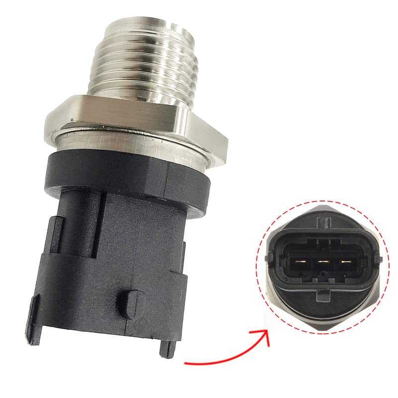 Fuel Common Rail High Pressure Sensor Compatible with Fo-rd Ranger Maz-da BT50 2.5 3.0 TDCi Excavator Replace OE Part Number 0281006018 WE01-13-GC0