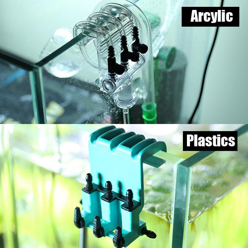 Seahorse Aquarium Oxygen Splitter Valve, Double Head Airflow Regulator for Fish Tank Pump VENY S Plastic 3-Way Adjuster