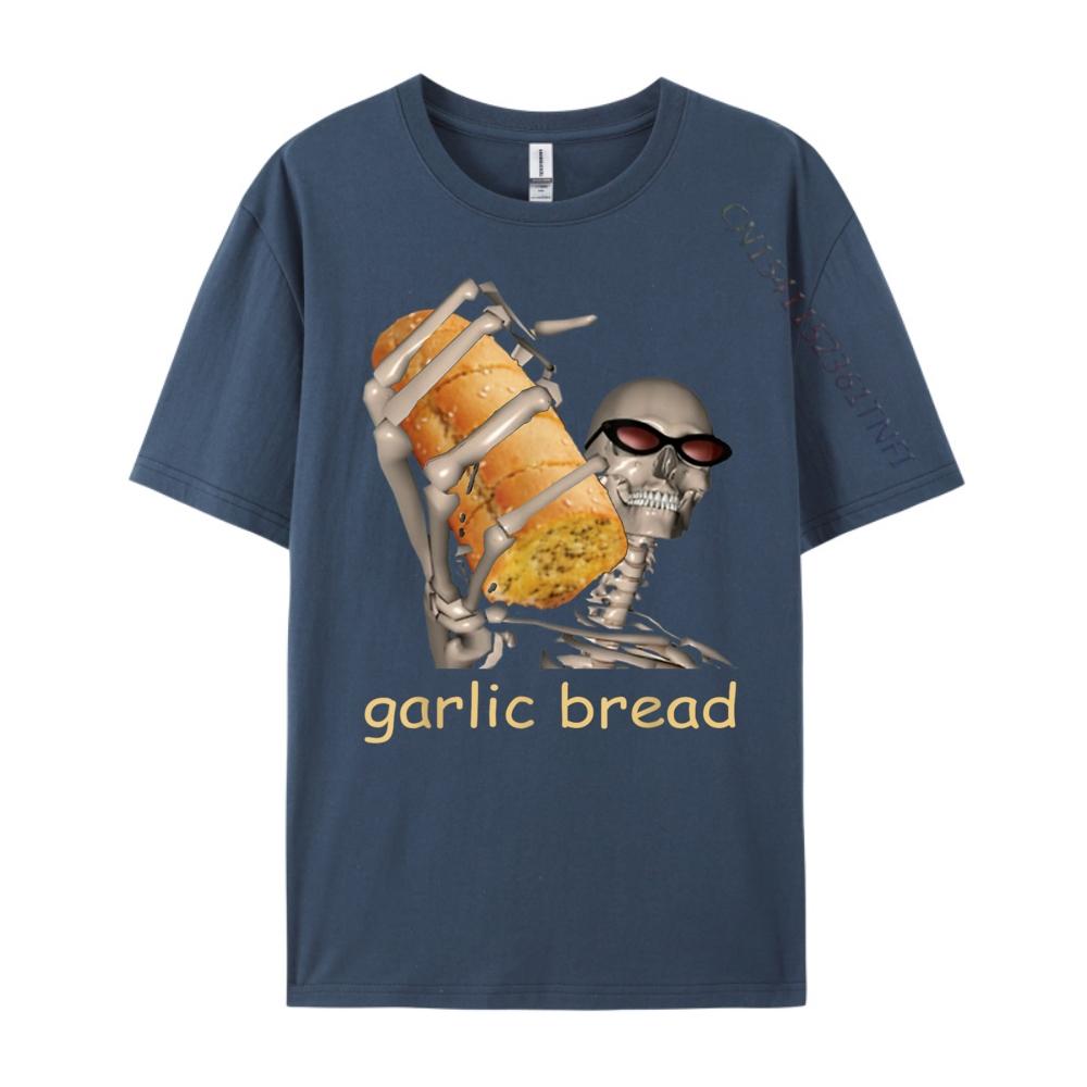 Garlic Bread Cool Skeleton Meme Funny Funny Shirt New Year Geek