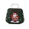 Pack of 5 Decorative Iron Candy Tins with Handle Holiday Candy Tins with Christmas Pattern Delicate Candy Storage Case