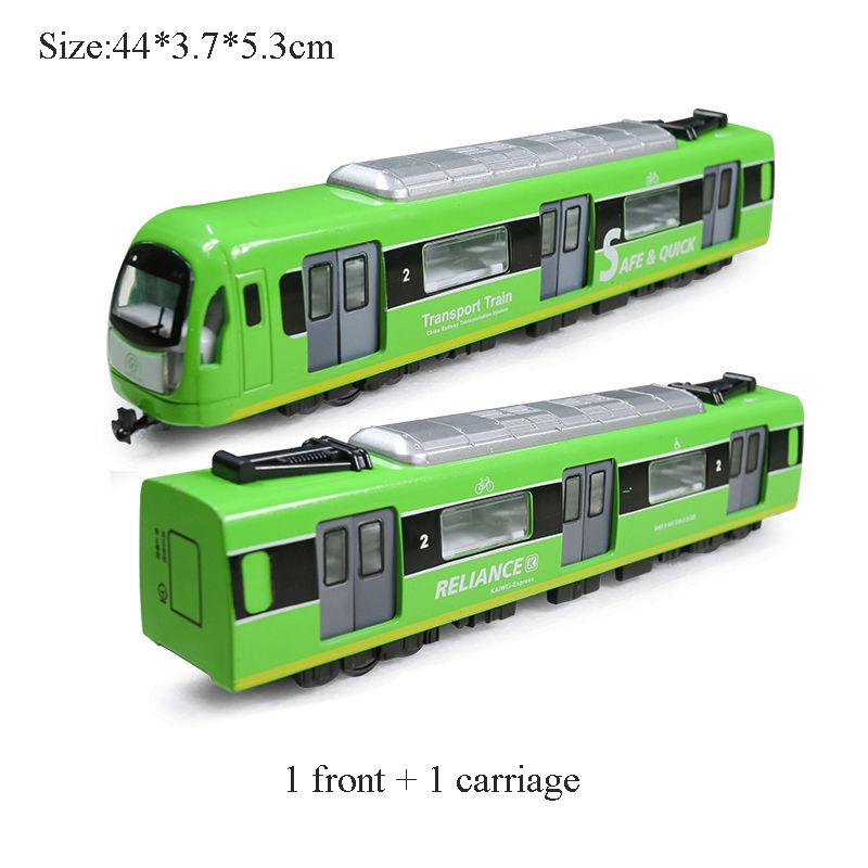 Large Simulation Alloy Train Model City Metal Diecast Subway Sound And Light Pull Back Car Kids Toy Boy Gift