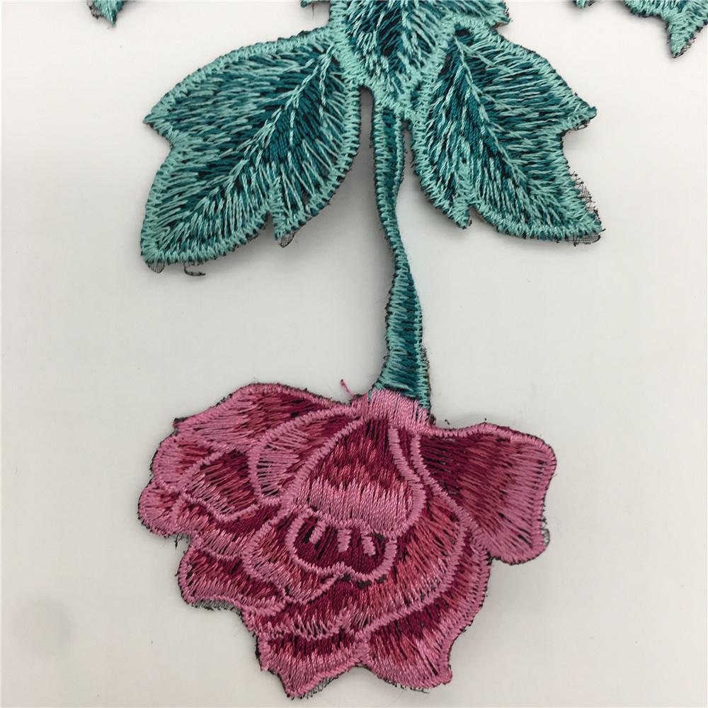 High-End Embroidery Collar 3D Three-Dimensional Stacked Rose Embroidery Clothing Lace Sewing Collar Accessories