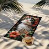 Ultra Soft Cat Print Microfiber Beach Towel, Quick Dry for Beach Pool Bath Yoga Camping
