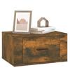 816850 vidaXL Wall-mounted Bedside Table Smoked Oak 50x36x25 Cm