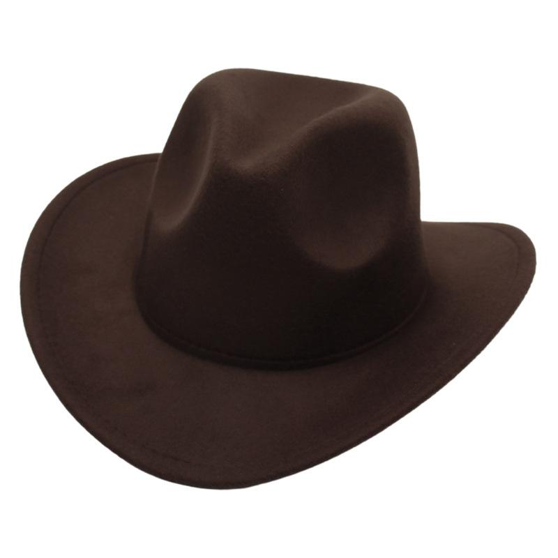 Simple Children'S Top Hat Bare Cowboy Hat Performance Jazz Hat Children'S Felt Hat Dance Troupe Wool Hat