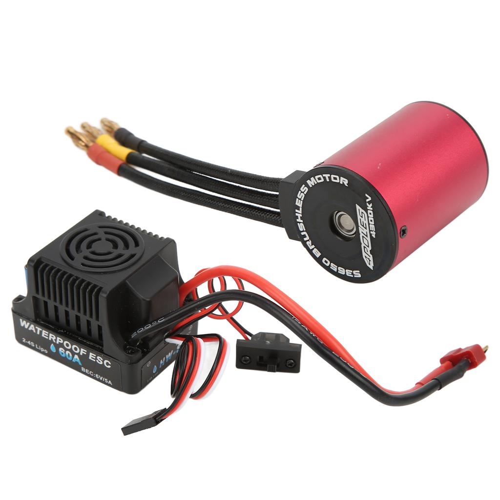S3650 4300KV Brushless Motor 60A Brushless ESC Combo Set for 1 10 RC Car Upgrade Parts