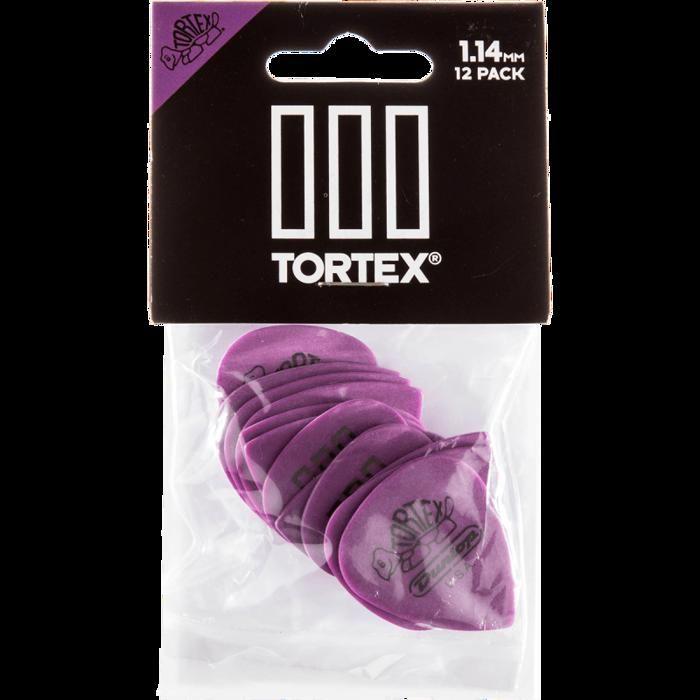 Médiator - Dunlop - Tortex TIII 462P114 - Épaisseur 1,14 Mm - Couleur Violet - Pack De 12