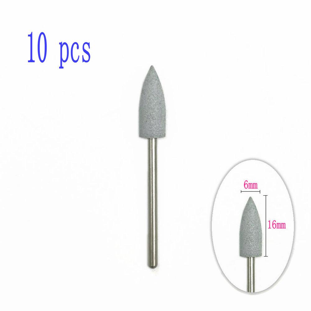 6pcs/10pcs Silicone Rubber Dental Polishing Polisher Grinders Nail Drill Bits for Electric Manicure 2.35mm Shank