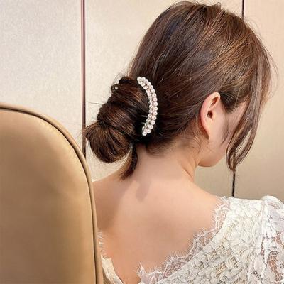 Elegante Faux Perlen Strass Haar Kamm Einfache Frauen Braut Goldene Einfache Dekor Haar Stick Hochzeit Geburtstag Haar Zubehör