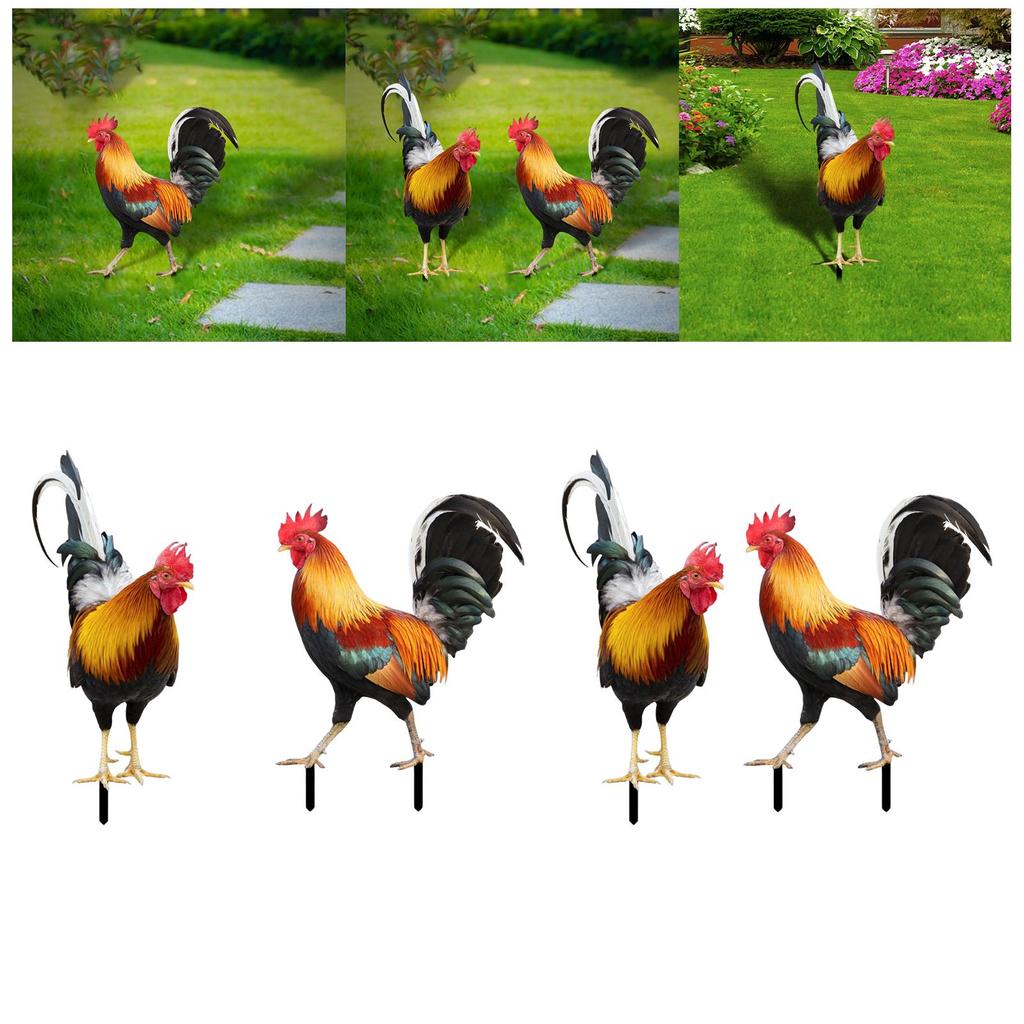 Rooster Garden Decor - Whimsical Outdoor Statue