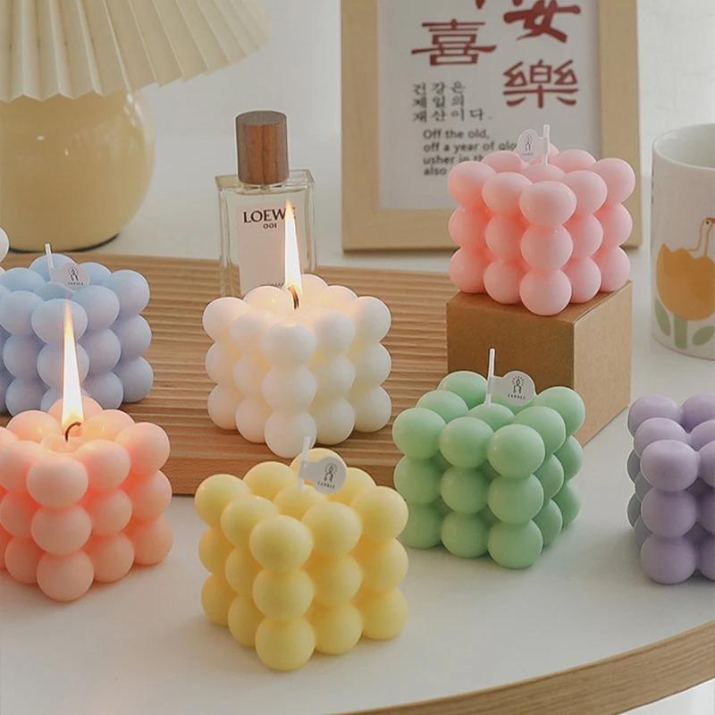 Bubble Cube Candles Handmade Scented Candles Aromatherapy Wedding Birthday Candle Party Home Decoration