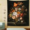 Vintage Style Flowers Tapestry Oil Painting Tapestry Wall Hanging Home Living Room Bedroom Dorm Art Decoration Tapestries