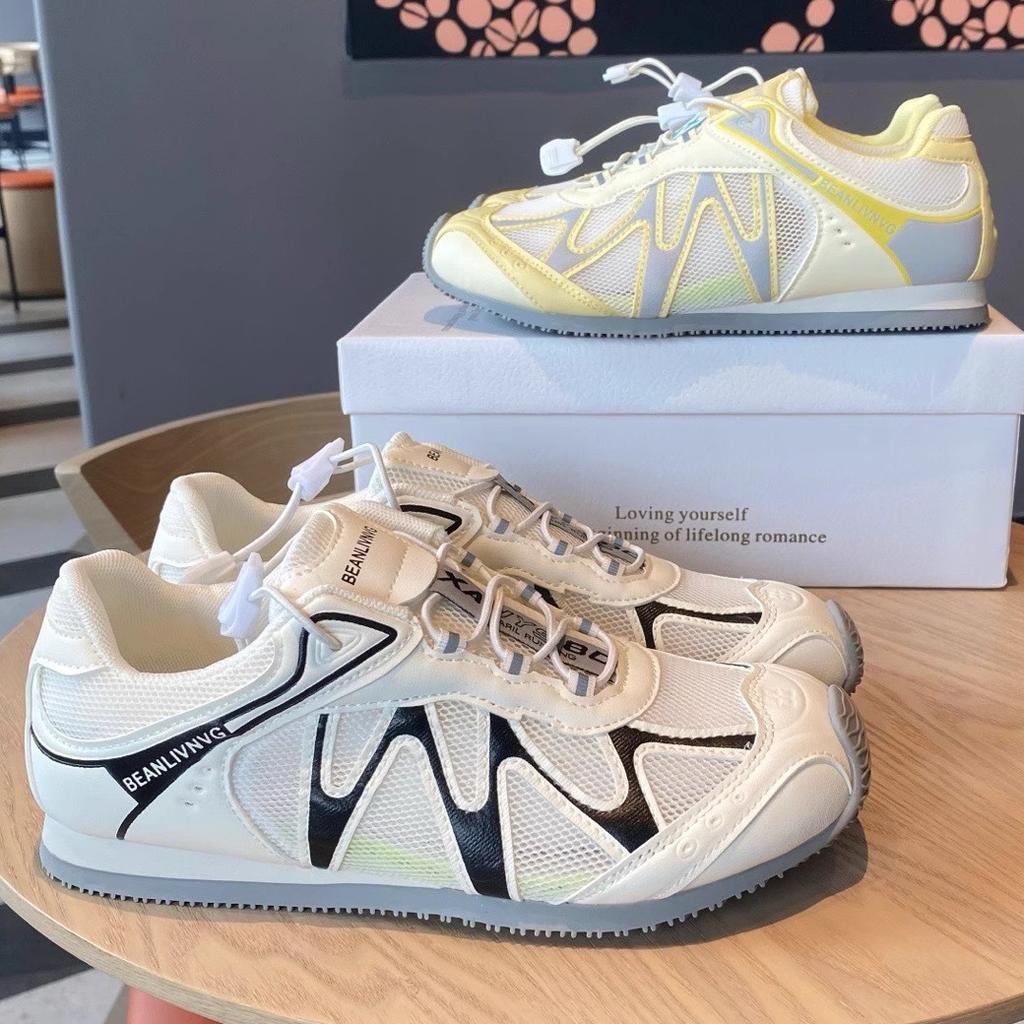 Leather Single Mesh Hollow Non-slip Bottom Hiking Shoes Women's Hiking Shoes 2025 Summer New Casual Outdoor Jogging Shoes Fashion