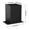 Post Base Bracket Kit Solid Steel for Wood or Concrete Floors Versatile 2Pcs