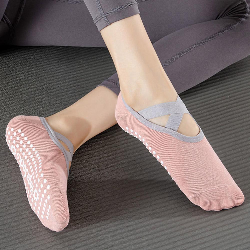 Professional Women Yoga Socks Silicone Anti-slip Grips & Straps Ballet Pilates Socks Women Breathable Barefoot Workout Socks