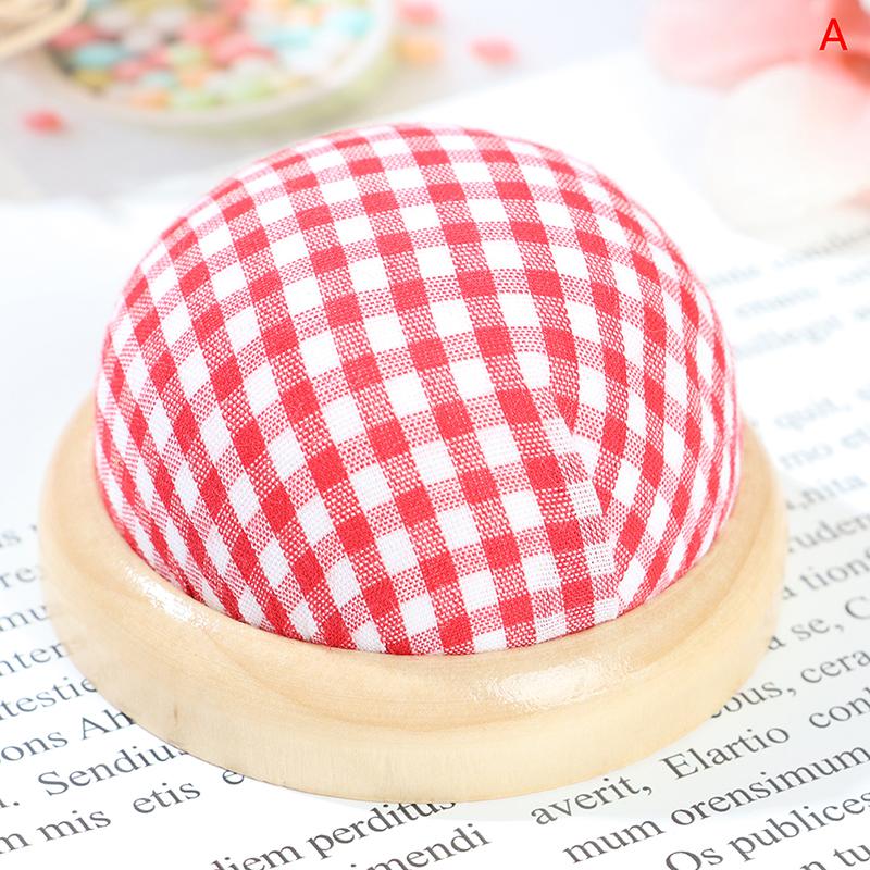 1Pc w kształcie kuli Craft igła poduszka z drewnianym dnem domu narzędzia do szycia