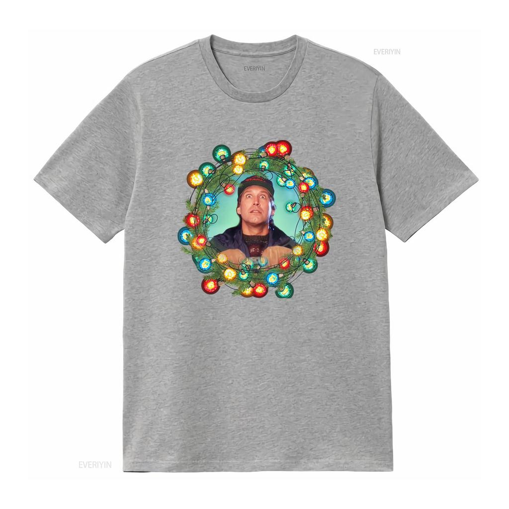 Christmas Lights Funny Holiday T Shirt Festive Xmas Clark Griswold Design S 5XL vintage Washed homme fashion