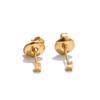 Yhpup Mini Very Small Chic Heart Star Flower Round Daily Stacked-up Earrings Women Stainless Steel Versatile Waterproof Jewelry