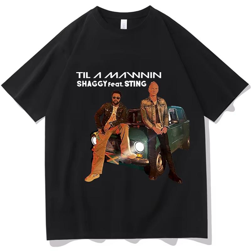 

Sting Shaggy Til a Mawnin Graphic Printing T-shirts Summer Cotton Tee-shirts Short Sleeve Vintage Women Clothes Gothic Clothi... S разноцветный