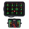 12 Gang Switch Panel Auto Dimmable RGB Circuit Control Relay System for Car Ship LED Light Fan