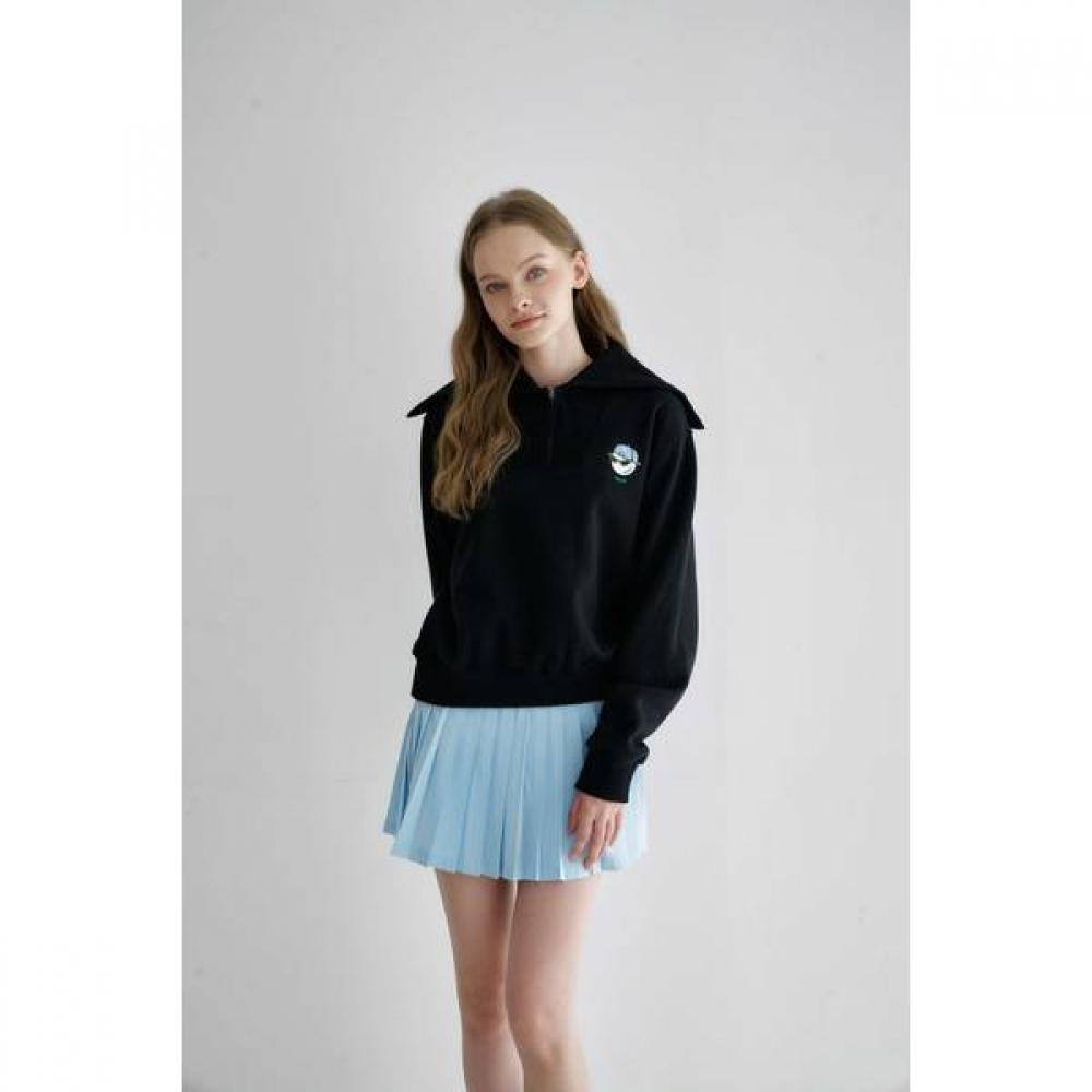 

Goxo Fleece Sweatshirt Black Swag Ball Sailor Collar S(44-55)