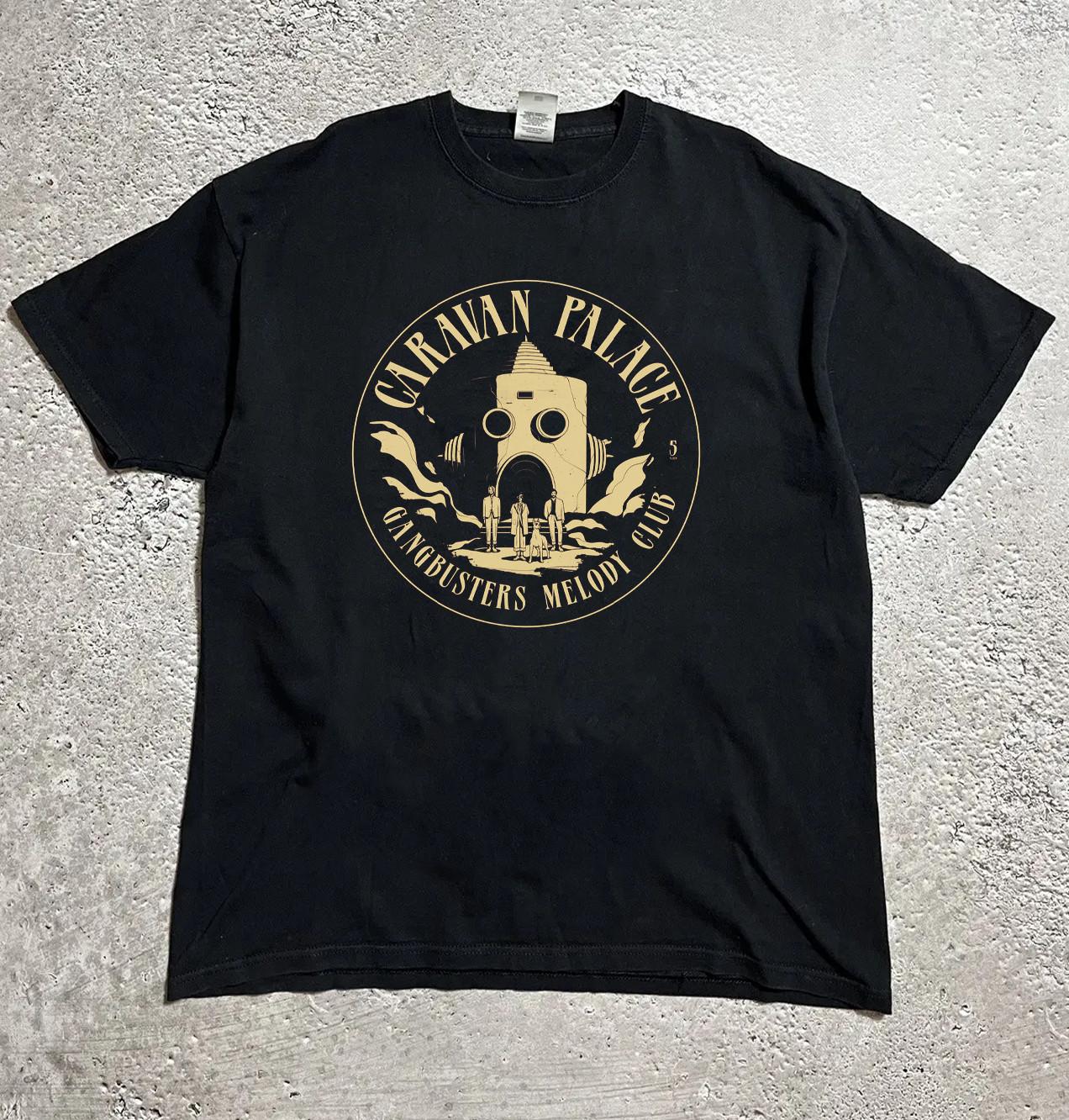 Caravan Palace Band Logo Classic Black T Shirt All Size S-5XL Unisex T-Shirt S