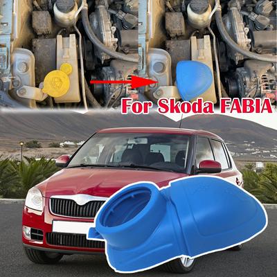 Auto Wiper Washer Flüssigkeit Reservoir Tank Flasche Abdeckung Einfülldeckel Deckel Waschen Trichter Zubehör Für Skoda Fabia Mk2 MK3 MK4 2002 2004