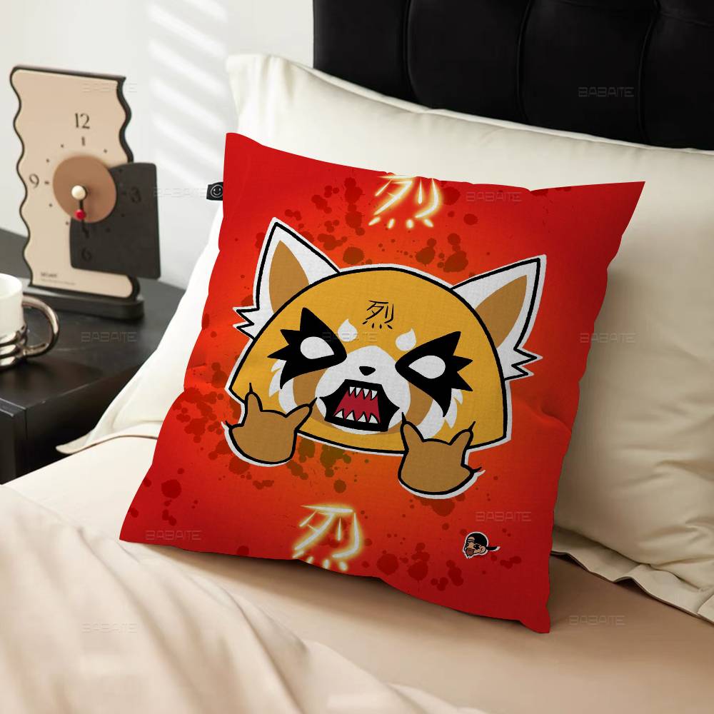 Aggretsuko Anime-Rock Poszewka na poduszkę toon Prezent Poszewka na poduszkę Sypialnia Dom Sofa Krzesło Siedzisko Dekoracja poszewka na poduszkę