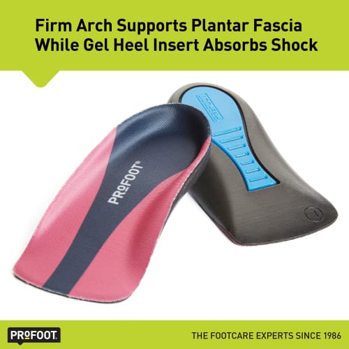 ProFoot Plantar Fasciitis Heel Gel Inserts (Women's, Fits All Women, 1 Pair)