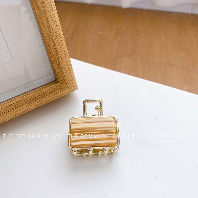 Elegant Vintage Square Hair Clip For Women Acetate Alloy Hairpin In Assorted Colors Trendy Geometric Hair Accessory