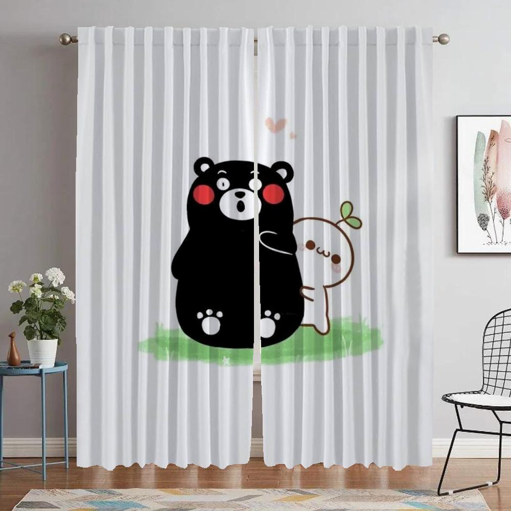 Kumamon Tulle for Bedroom Kitchen Curtains for Camera Curtains Child Room Shades Blackout Curtain Halloween Decoration Partition