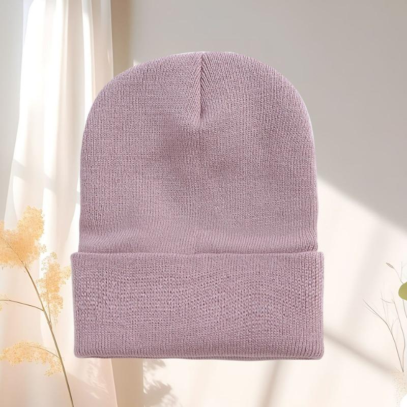 Czapka wełniana jesienno-zimowa czapka na zimno czapka dziergana dla pary czapka dziergana w kolorze cukierkowym wzór haftu tekst