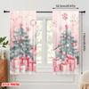 2pcs,2D Plane Printing Print Curtains Cute Snowman Christmas Gifts_g (2) Versatile Polyester Fabric (without Rod) Outdoor