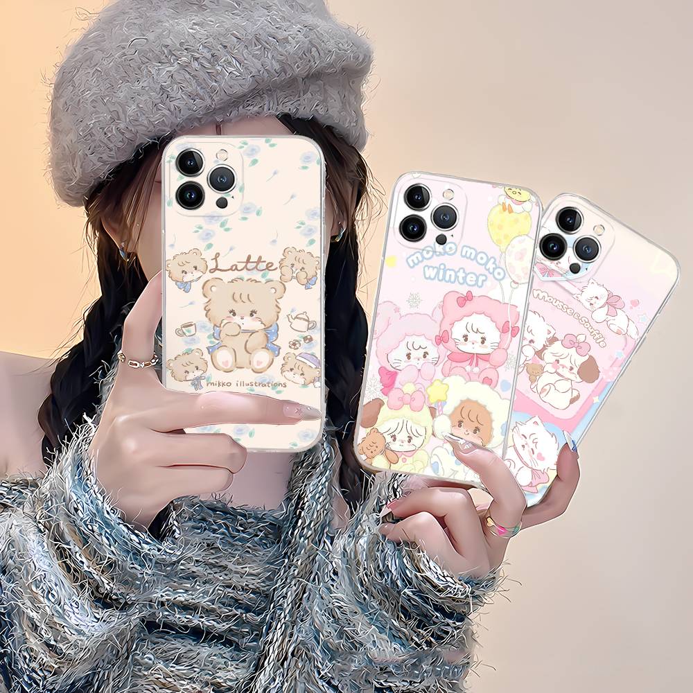 Famous Cute M-Mikko C-Characters For IPhone 17 Air 16 Pro Max 15 14 13 12 11 Plus Phone Case