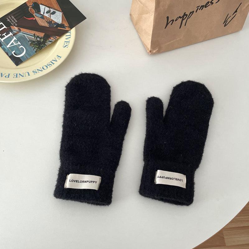 

Корея ~ Искусственная норковая шерсть сумка перчатки свежий цвет милые ветрозащитные варежки студенты сохраняют тепло